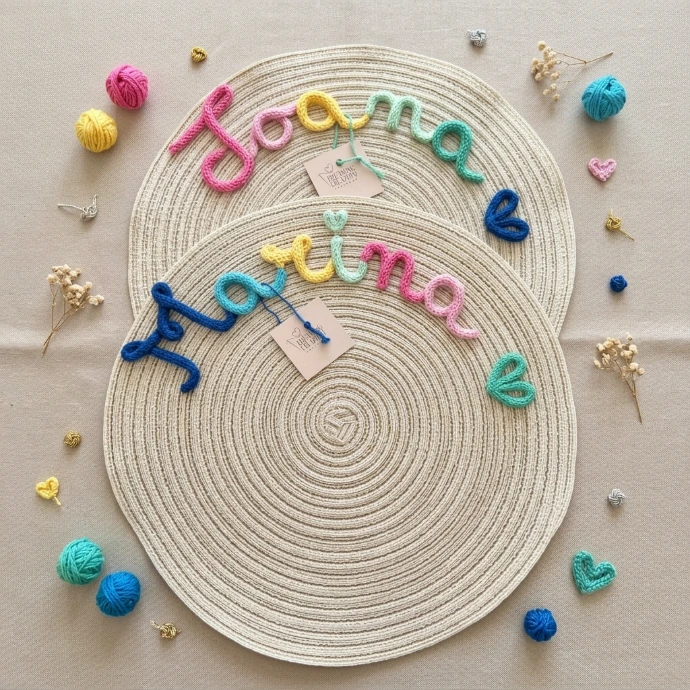 Tovaglietta tonda personalizzata multicolor 