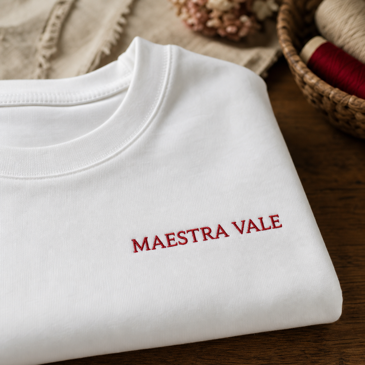 T-shirt Maestra - dettaglio ricamo